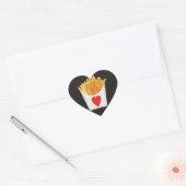 Sticker Cœur J'adore les frites (Enveloppe)