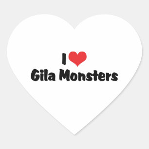 Sticker Cœur J'adore les monstres de Gila (cœur) - amoureux de