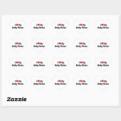 Sticker Cœur J'adore mes gâteaux de bébé (Feuille)