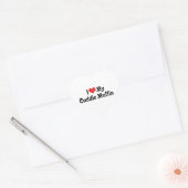 Sticker Cœur J'adore mon Cuddle Muffin (Enveloppe)