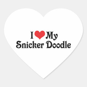 Sticker Cœur J'adore mon Snicker Doodle