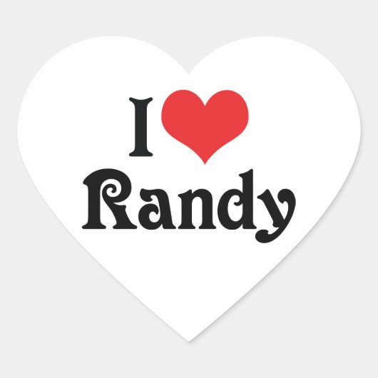 Sticker Cœur J'adore Randy (Devant)