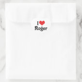 Sticker Cœur J'adore Roger (Sac)
