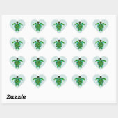 Sticker Cœur J'adore Sea TURTLES - La faune marine - Spray (Feuille)