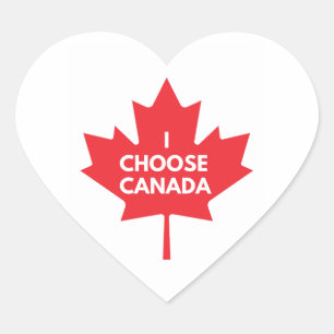 Sticker Cœur J'ai choisi l'autocollant cardiaque du Canada
