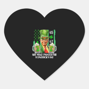 Sticker Cœur J'ai eu ce que j'ai Recherché pour la Saint Patric
