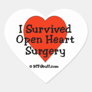 Sticker Cœur J'ai survécu à la chirurgie cardiaque ouverte