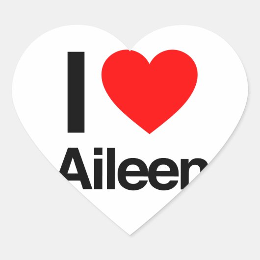 Sticker Cœur j'aime aileen (Devant)