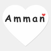 Sticker Cœur J'aime Amman (Devant)