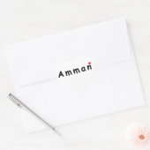 Sticker Cœur J'aime Amman (Enveloppe)