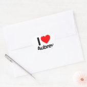 Sticker Cœur j'aime aubrey (Enveloppe)