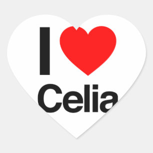 Sticker Cœur j'aime celia