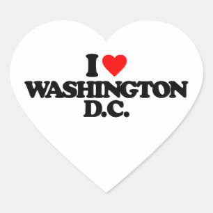 STICKER CŒUR J'AIME DC DE WASHINGTON