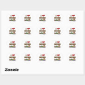 Sticker Cœur J'aime des livres (Feuille)
