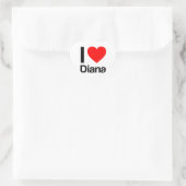 Sticker Cœur j'aime diana (Sac)