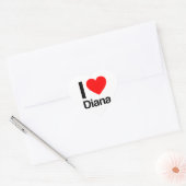 Sticker Cœur j'aime diana (Enveloppe)