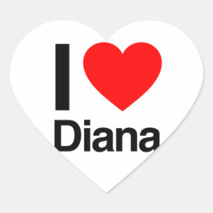 Sticker Cœur j'aime diana