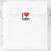 Sticker Cœur j'aime edith (Sac)
