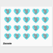 Sticker Cœur J'aime ELEPHANTS - Faune - Nature (Feuille)