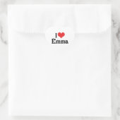 Sticker Cœur J'aime Emma (Sac)