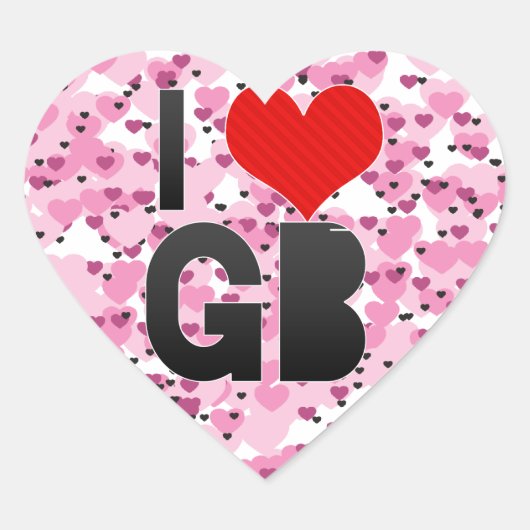 Sticker Cœur J'aime GB (Devant)