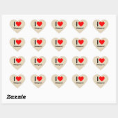 Sticker Cœur j'aime imperméable (Feuille)