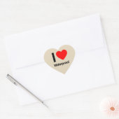 Sticker Cœur j'aime imperméable (Enveloppe)