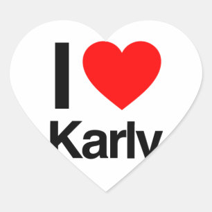 Sticker Cœur j'aime karly