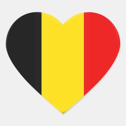 Sticker Cœur j'aime la Belgique (Devant)