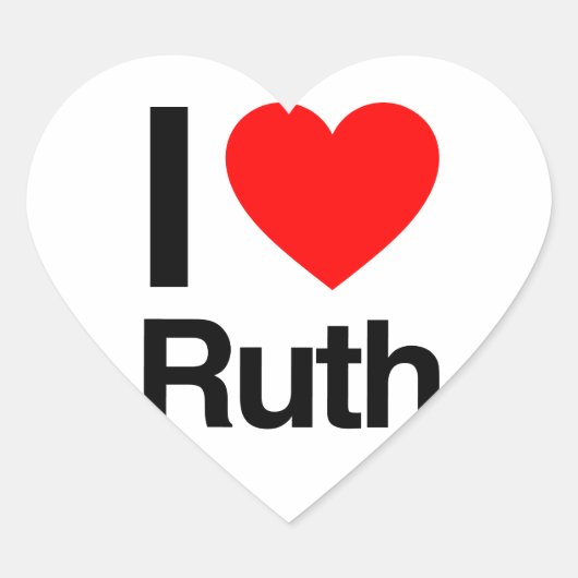 Sticker Cœur j'aime la ruth (Devant)