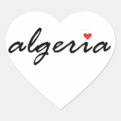 Sticker Cœur J'aime l'Algérie (Devant)