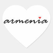Sticker Cœur J'aime l'Arménie (Devant)