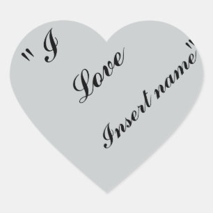 Sticker Cœur "J'aime le nom d'insertion "
