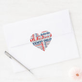 Sticker Cœur "J'aime le Pays-Bas" (Enveloppe)