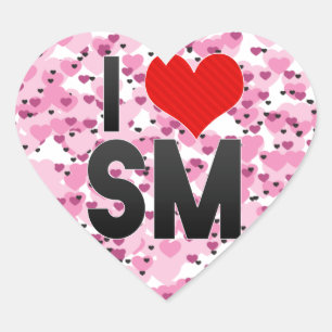 Sticker Cœur J'aime le SM