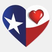 Sticker Cœur J'aime le Texas (Devant)