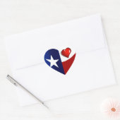 Sticker Cœur J'aime le Texas (Enveloppe)