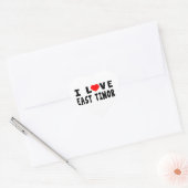 Sticker Cœur J'aime le Timor Oriental (Enveloppe)