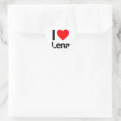 Sticker Cœur j'aime lena (Sac)