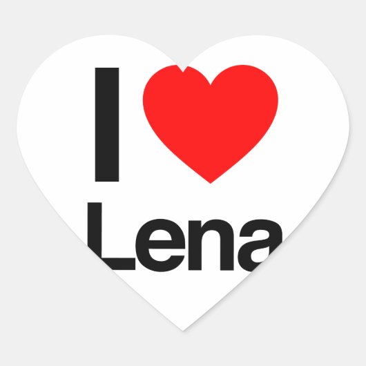 Sticker Cœur j'aime lena (Devant)