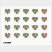 Sticker Cœur J'aime les Légumes (Feuille)