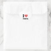 STICKER CŒUR J'AIME LES PÂTES (Sac)
