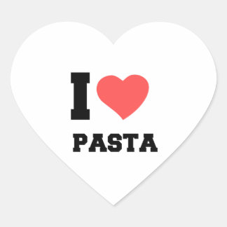 STICKER CŒUR J'AIME LES PÂTES