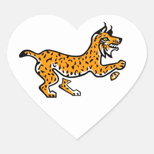 Sticker Cœur J'aime LYNXES - Faune - Nature (Devant)