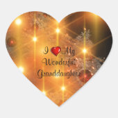 Sticker Cœur J'Aime Ma Merveilleuse Petite-Fille (Devant)