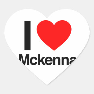 Sticker Cœur j'aime mckenna