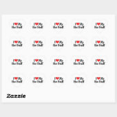 Sticker Cœur J'aime mes trucs chauds (Feuille)
