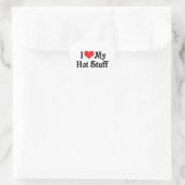 Sticker Cœur J'aime mes trucs chauds (Sac)