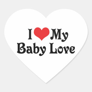 Sticker Cœur J'aime mon bébé amour