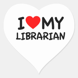 Sticker Cœur J'aime mon bibliothécaire